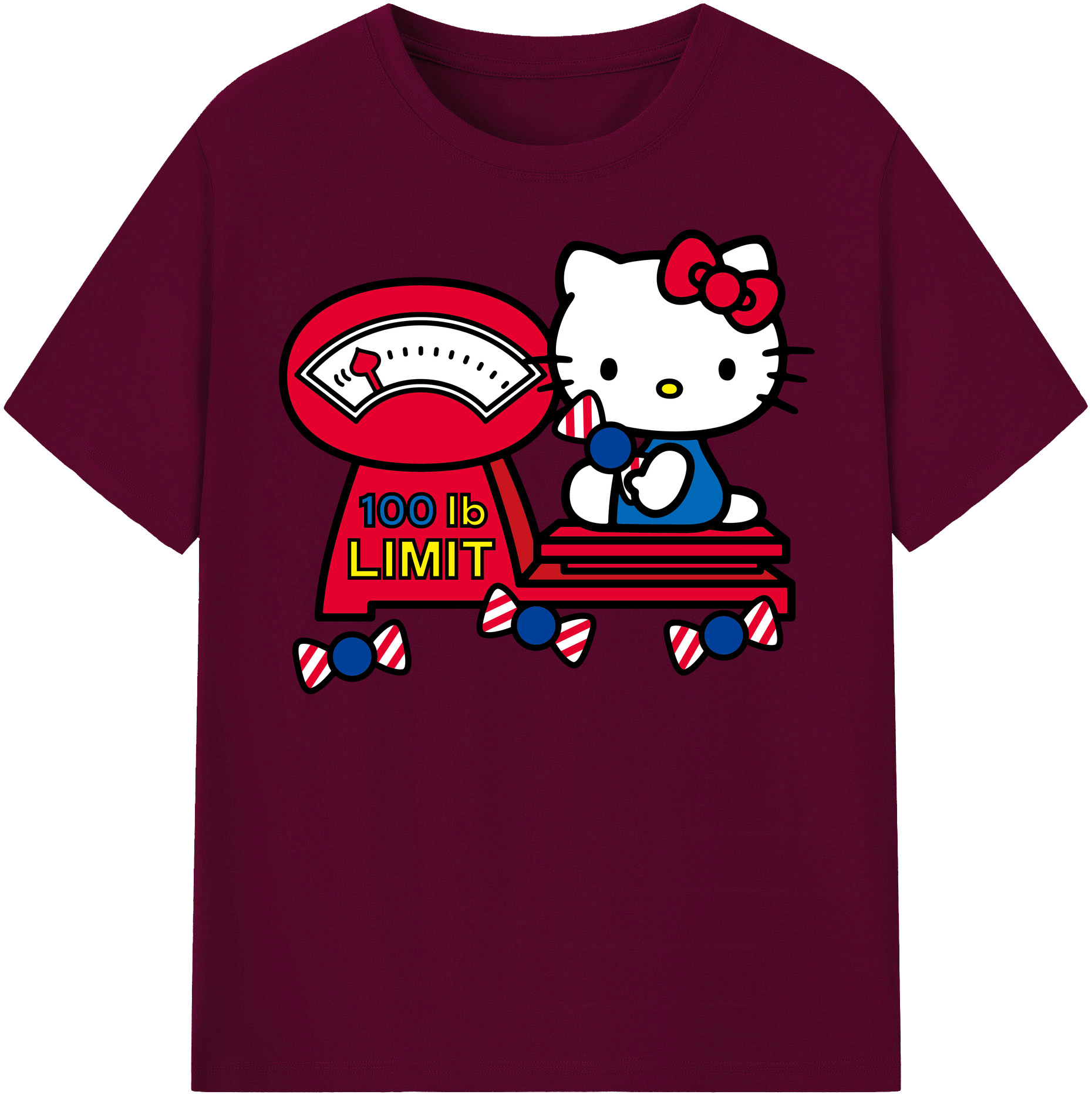（画像用） Hello Kitty ハローキティ レディースカジュアルプリントTシャツ（綿100％）